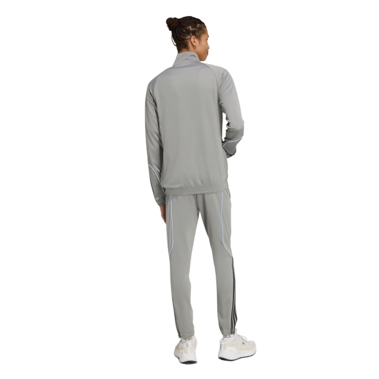 Agasalho Adidas Stadium 3 Listras Masculino - Cinza