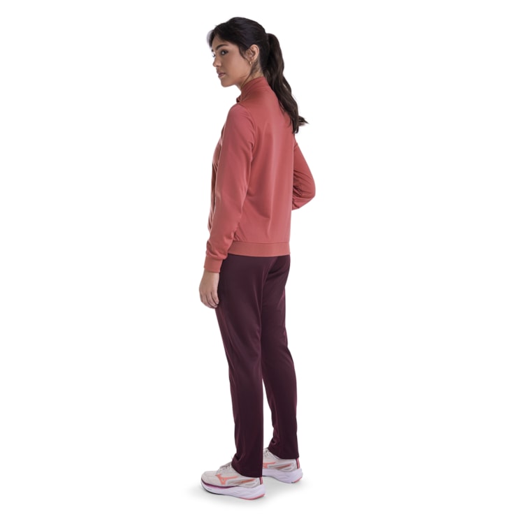 Agasalho Mizuno Basic II Feminino - Rosa/Bordô