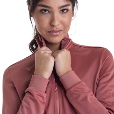 Agasalho Mizuno Basic II Feminino - Rosa/Bordô