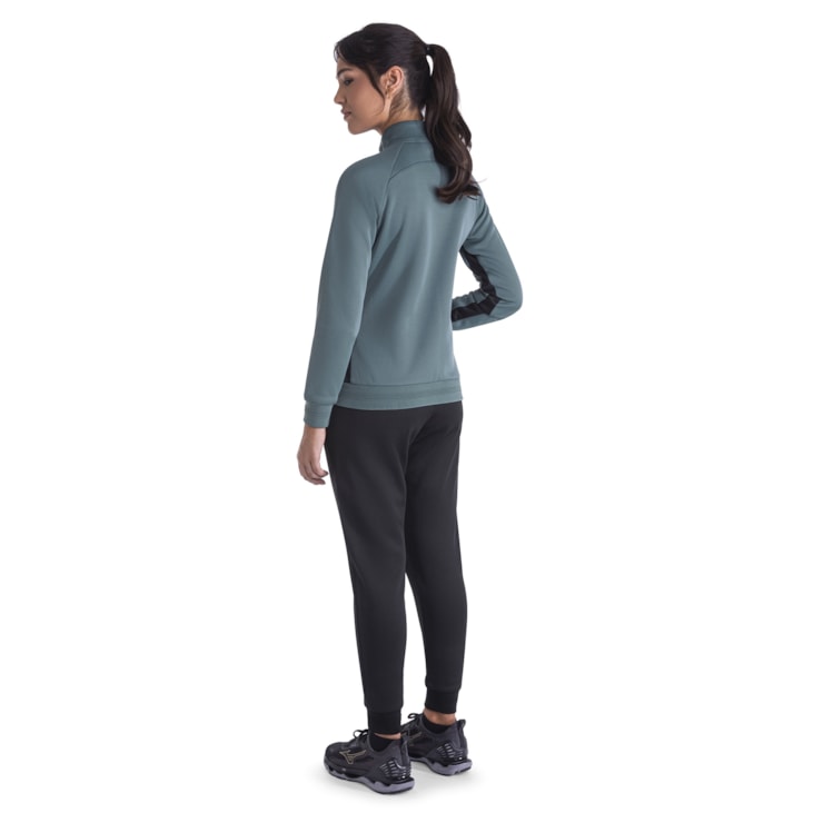 Agasalho Mizuno Root III Feminino - Verde/Preto