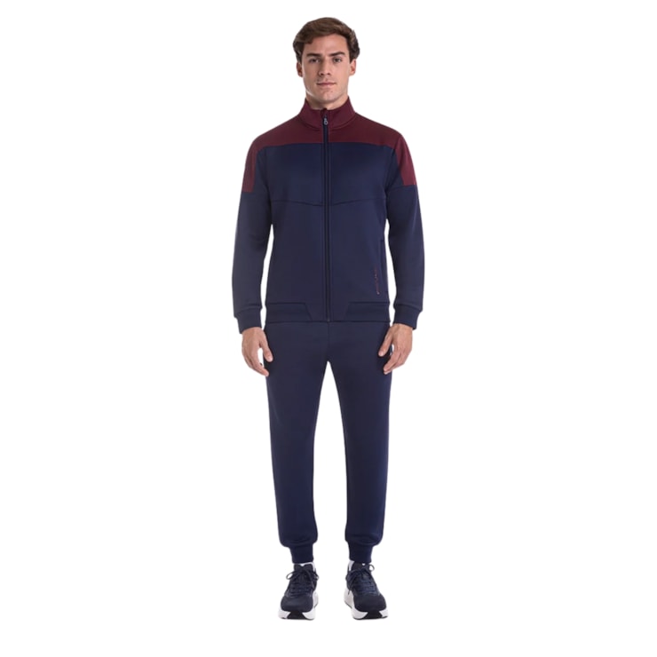 Agasalho Mizuno Root V Masculino - Azul/Vinho