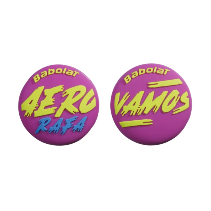 Anti Vibrador Babolat Vamos Damp X2 Rafa Unissex - Amarelo/Roxo