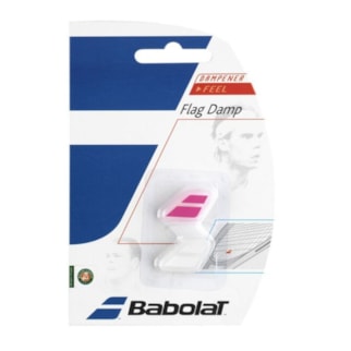 Antivibrador Babolat Flag Damp X2 Unissex - Branco/Rosa