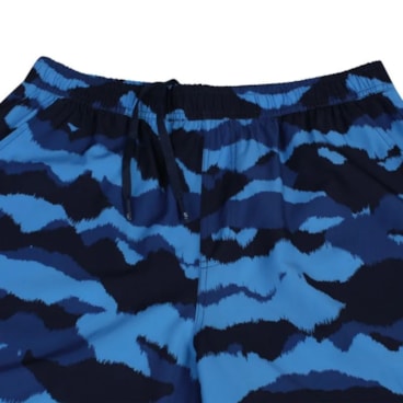 Bermuda Speedo Média Estampada Masculina - Azul/Preta
