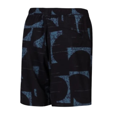 Bermuda Speedo Média Estampada Masculina - Preta