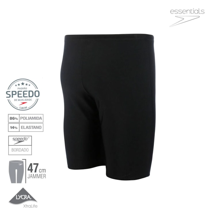 Bermuda Speedo Xtra Masculina - Preta