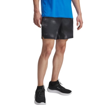 Bermuda Under Armour Vanish Woven Printed 6 Pol Masculina - Preta/Cinza