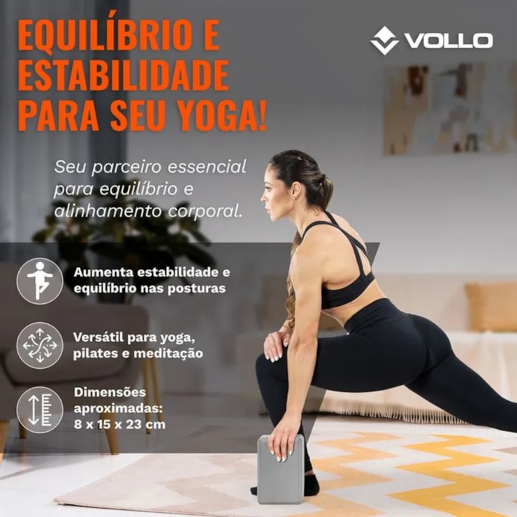 Bloco Vollo De Yoga Unissex - Cinza