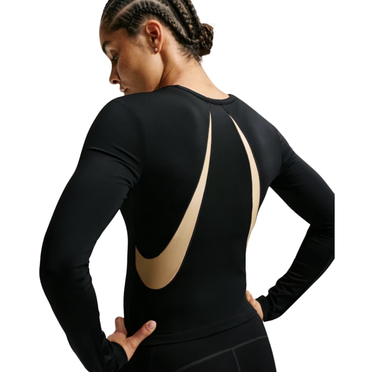 Blusa De Manga Longa Nike Pro Sculpt Feminina - Preta