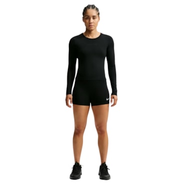 Blusa De Manga Longa Nike Pro Sculpt Feminina - Preta
