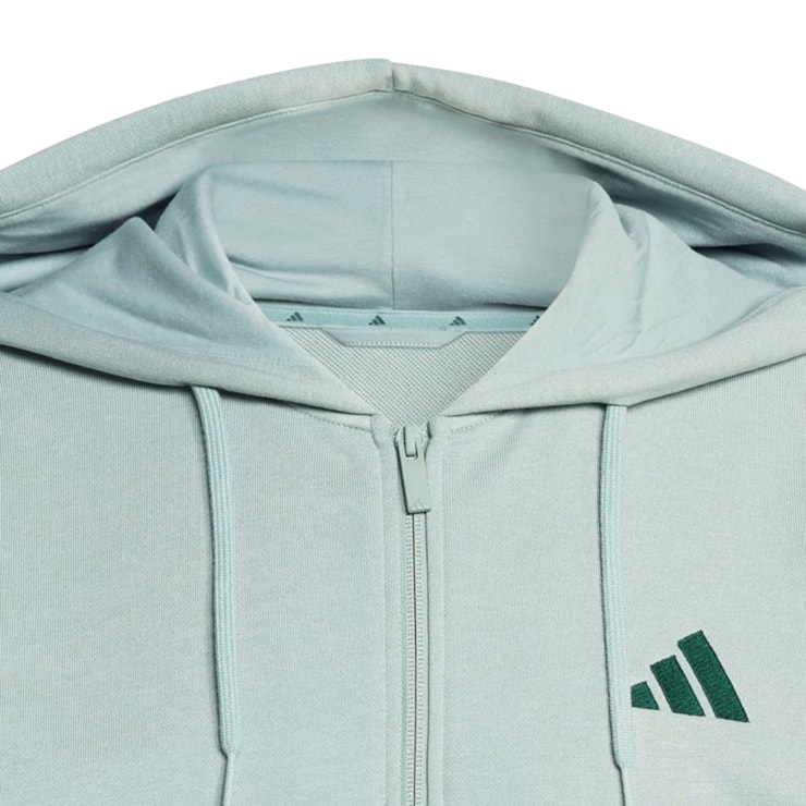 Blusão Adidas com Capuz Essentials Masculino - Cinza/Verde