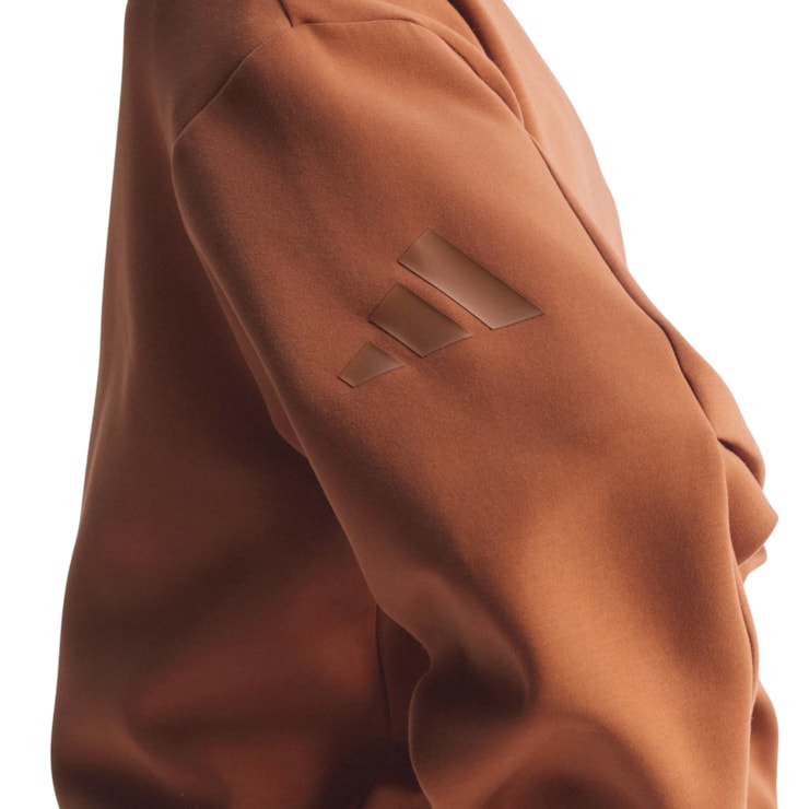 Blusão Adidas Moletom Soft Lux Crew Masculino - Marrom