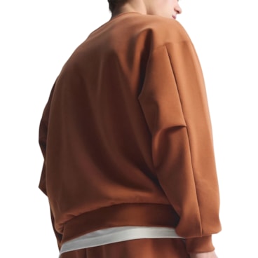 Blusão Adidas Moletom Soft Lux Crew Masculino - Marrom