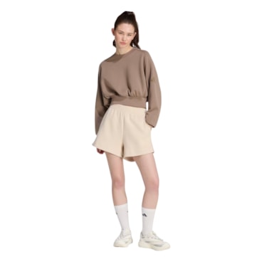 Blusão Adidas Soft Lux Loose Feminino - Marrom