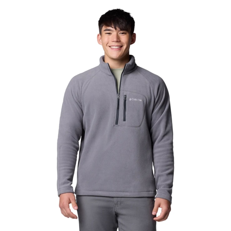 Blusão Columbia Fleece Fast Trek III Masculino - Cinza