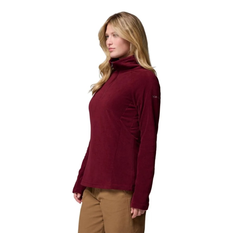 Blusão Columbia Fleece Glacial IV 1/2 Zip Feminino - Bordô