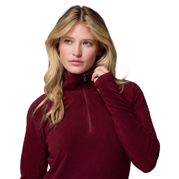 Blusão Columbia Fleece Glacial IV 1/2 Zip Feminino - Bordô