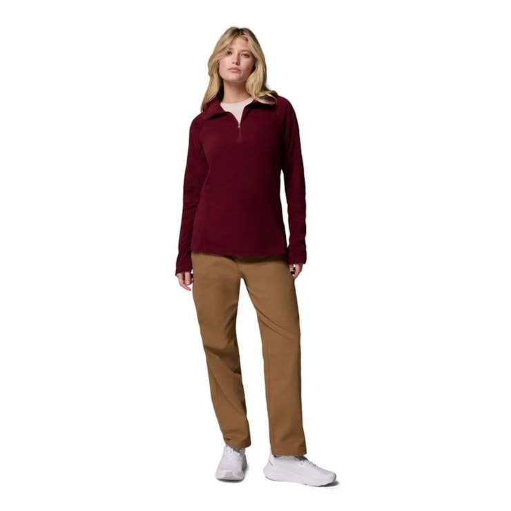Blusão Columbia Fleece Glacial IV 1/2 Zip Feminino - Bordô