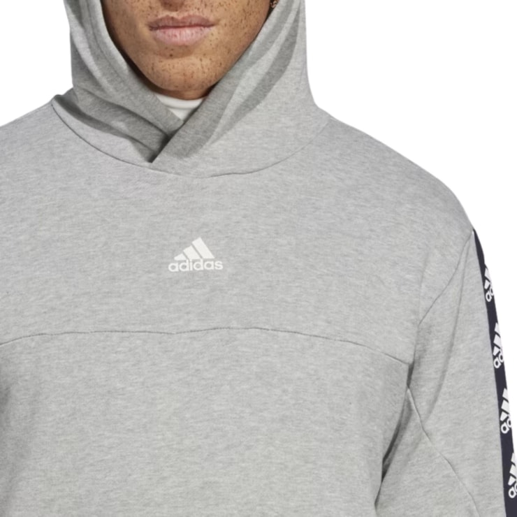 Blusão Com Capuz Adidas Brand Love Masculino - Cinza