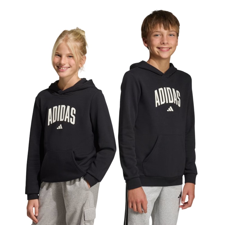 Blusão Com Capuz Adidas Codes Collegiate Infantil - Preto