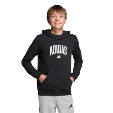 Blusão Com Capuz Adidas Codes Collegiate Infantil - Preto