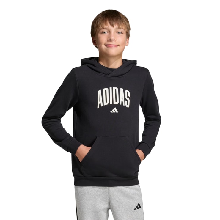 Blusão Com Capuz Adidas Codes Collegiate Infantil - Preto