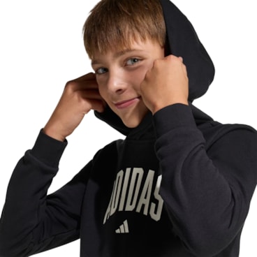 Blusão Com Capuz Adidas Codes Collegiate Infantil - Preto