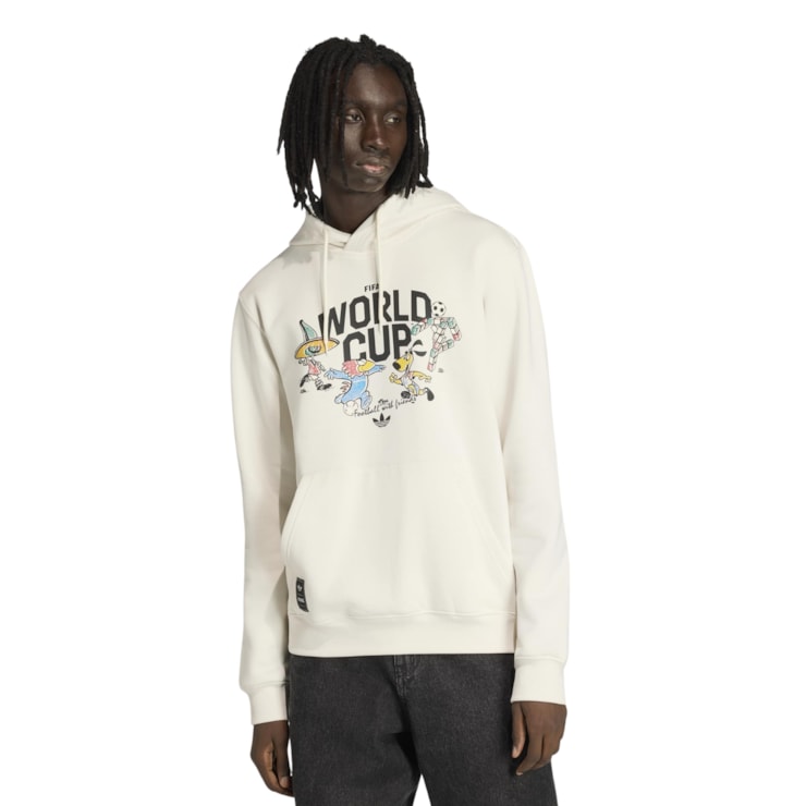 Blusão Com Capuz Adidas Mascote Da Copa Do Mundo Fifa 2026 Masculino - Branco