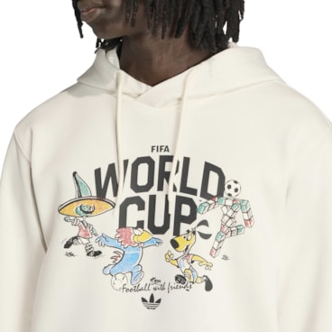 Blusão Com Capuz Adidas Mascote Da Copa Do Mundo Fifa 2026 Masculino - Branco