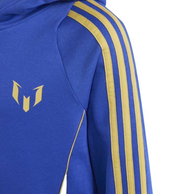 Blusão Com Capuz Adidas Messi Hoody Infantil - Azul