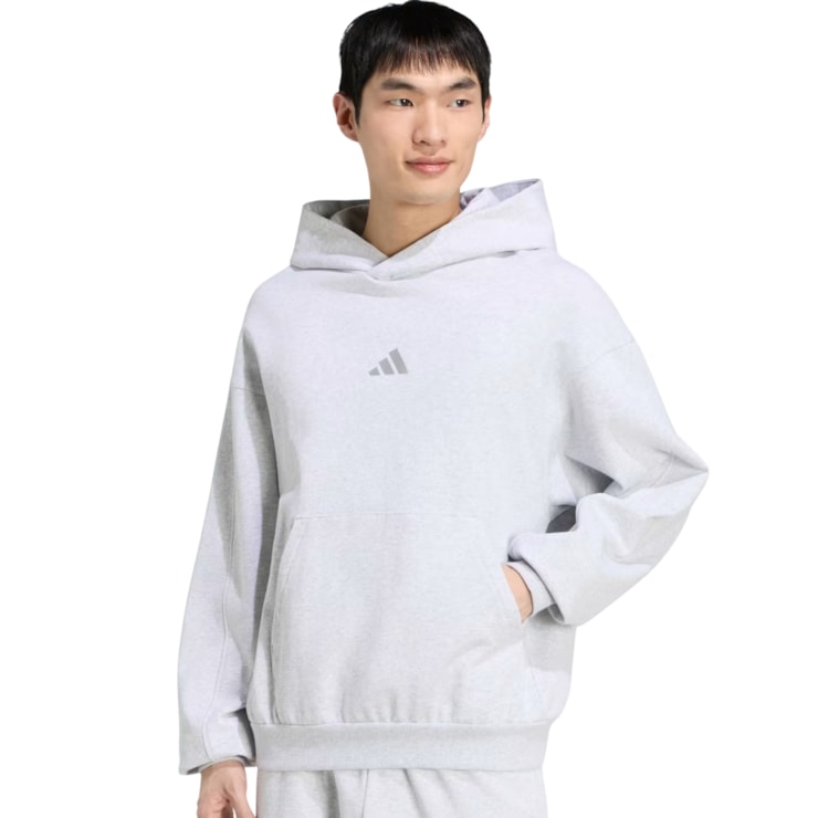 Blusão Com Capuz Adidas Moletom Future Icons Masculino - Cinza