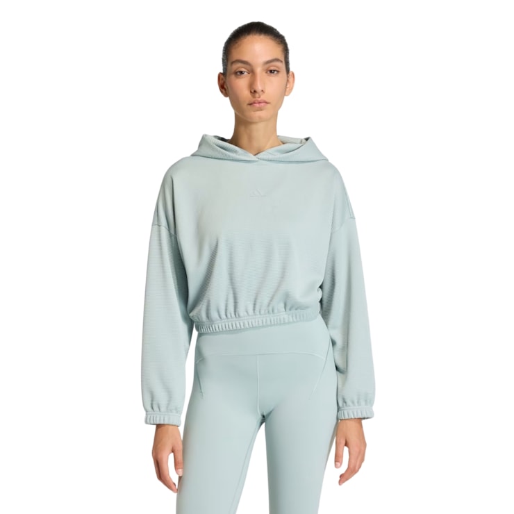 Blusão Com Capuz Adidas Yoga Feminino - Verde Claro
