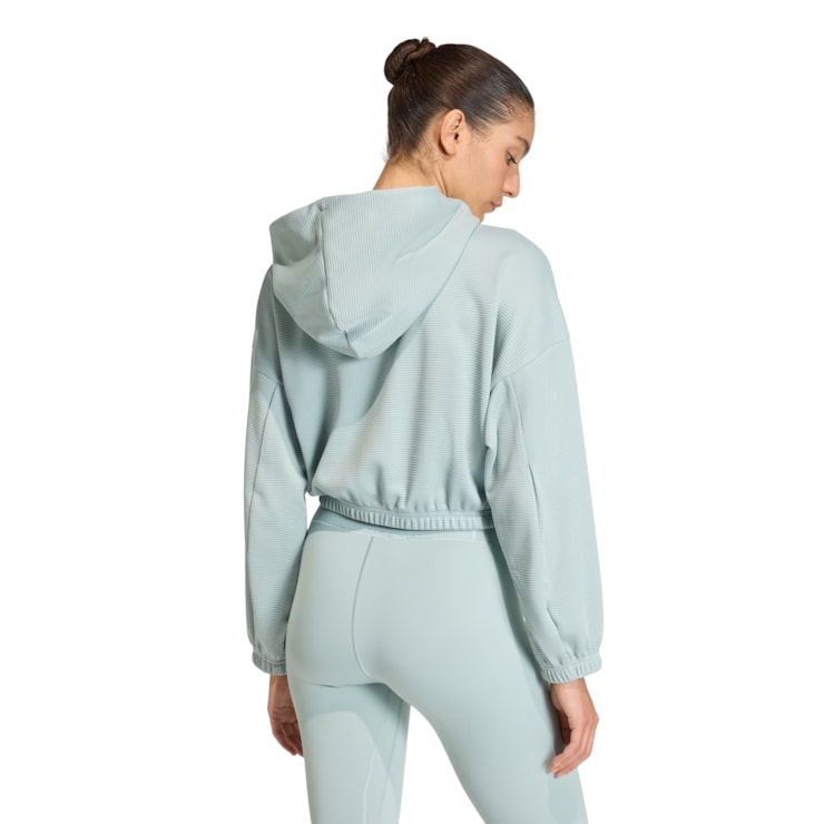 Blusão Com Capuz Adidas Yoga Feminino - Verde Claro
