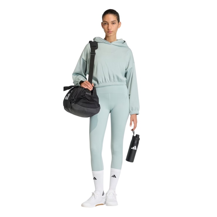 Blusão Com Capuz Adidas Yoga Feminino - Verde Claro