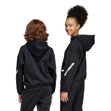 Blusão Com Capuz Adidas Z.N.E Infantil - Preto