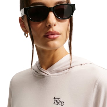 Blusão Com Capuz Nike Chill Knit Oversized Feminino - Branco