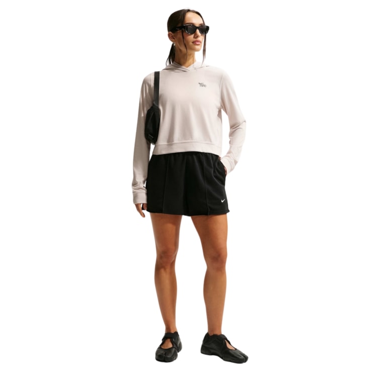 Blusão Com Capuz Nike Chill Knit Oversized Feminino - Branco