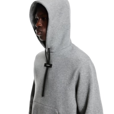 Blusão Com Capuz On Focus Tech Hoodie Masculino - Cinza