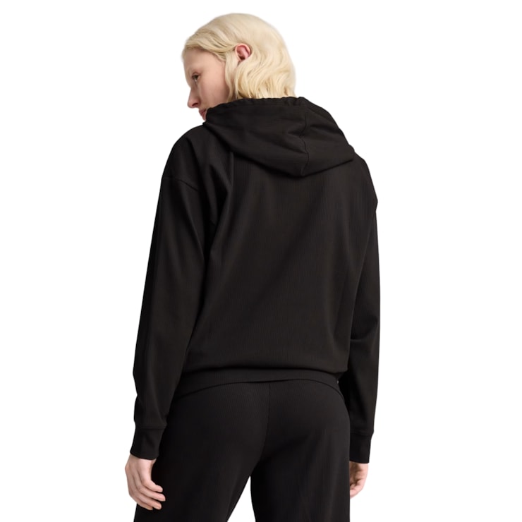 Blusão Com Capuz Puma Ess Elevated Comfort Rib Feminino - Preto
