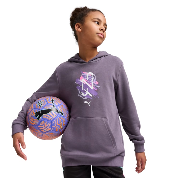 Blusão Com Capuz Puma Neymar Creativity Infantil - Roxo