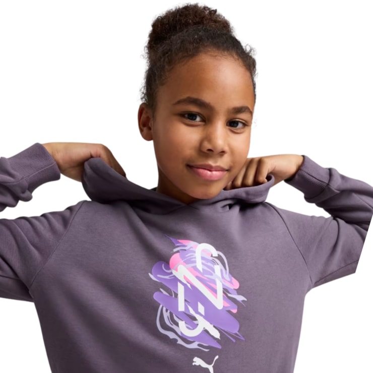 Blusão Com Capuz Puma Neymar Creativity Infantil - Roxo