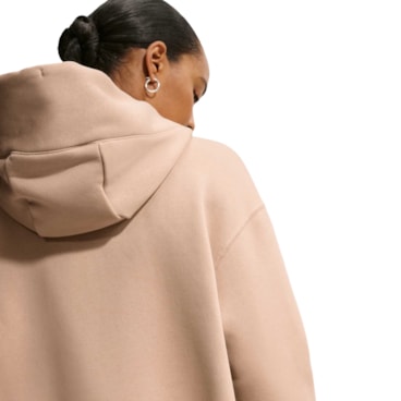 Blusão Com Touca Nike Phoenix Fleece Feminino - Bege