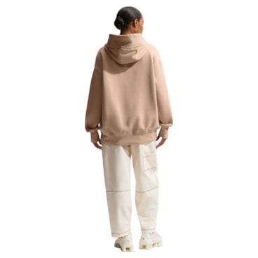 Blusão Com Touca Nike Phoenix Fleece Feminino - Bege