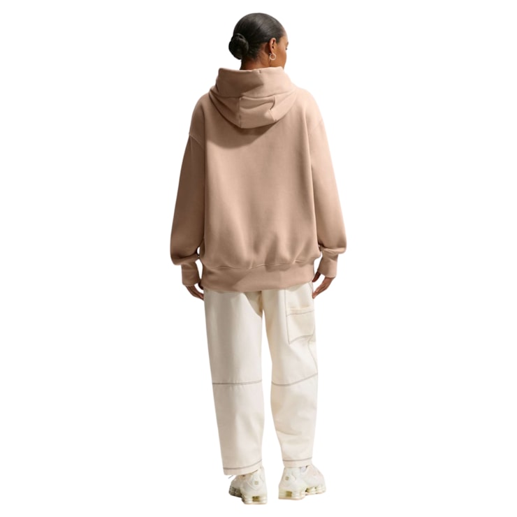 Blusão Com Touca Nike Phoenix Fleece Feminino - Bege