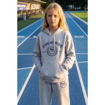 Blusão Esporte Clube Pinheiros Felpado Infantil - Cinza