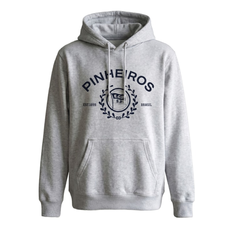 Blusão Esporte Clube Pinheiros Felpado Infantil - Cinza