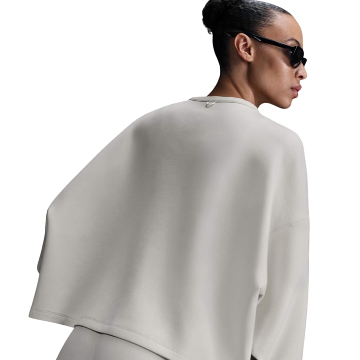 Blusão Nike 24.7 Impossibly Soft Knit Crew Feminino - Branco