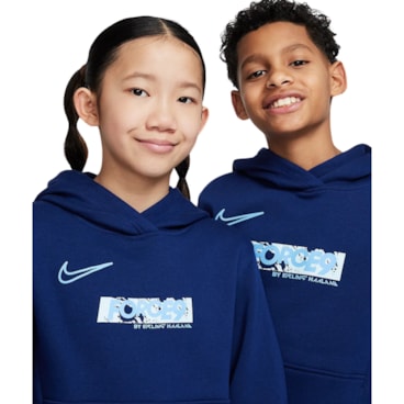 Blusão Nike Club Erling Haaland Infantil - Azul