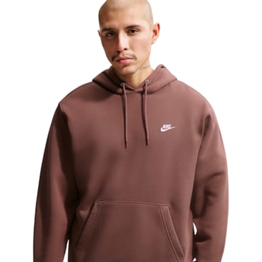 Blusao Nike Club Fleece Hoodie Masculino - Marrom