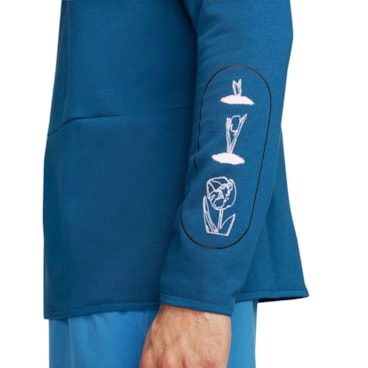 Blusão Nike Dri-Fit Fleece Crew Masculino - Azul